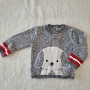 🧸2/20$ Mayoral Gray Sweater Dog Baby Boy Size 6-9M